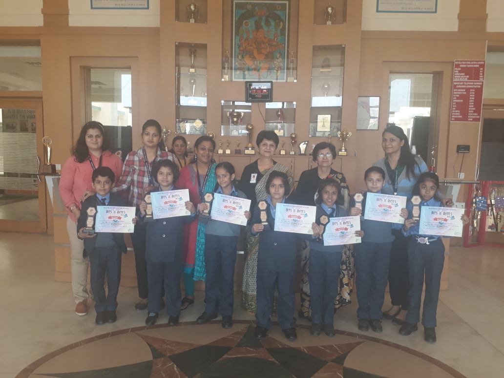  SPECTACULAR PERFORMANCE BY YOUNG NETIZENS OF Brahm Dutt Blue Bells Public School AT BITS AND BYTE COMPETITION IN  BLUE BELLS PREPARATORY SCHOOL